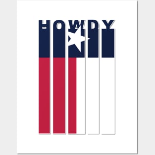 Howdy Texas Flag Posters and Art